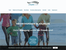 Tablet Screenshot of orthopaedie-solingen.de